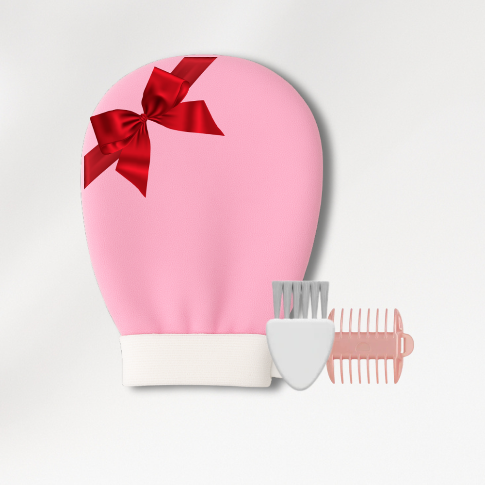 Coffret d’Accessoires : Gant Exfoliant, Sabot & Brosse
